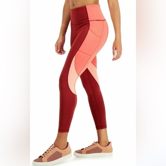 𝅺ID Ideology Women's Colorblock 7/8 Leggings-NWT - Picture 1 of 7
